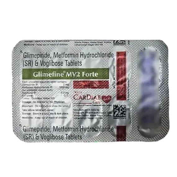 glimefine mv 2mg forte tablet 10's